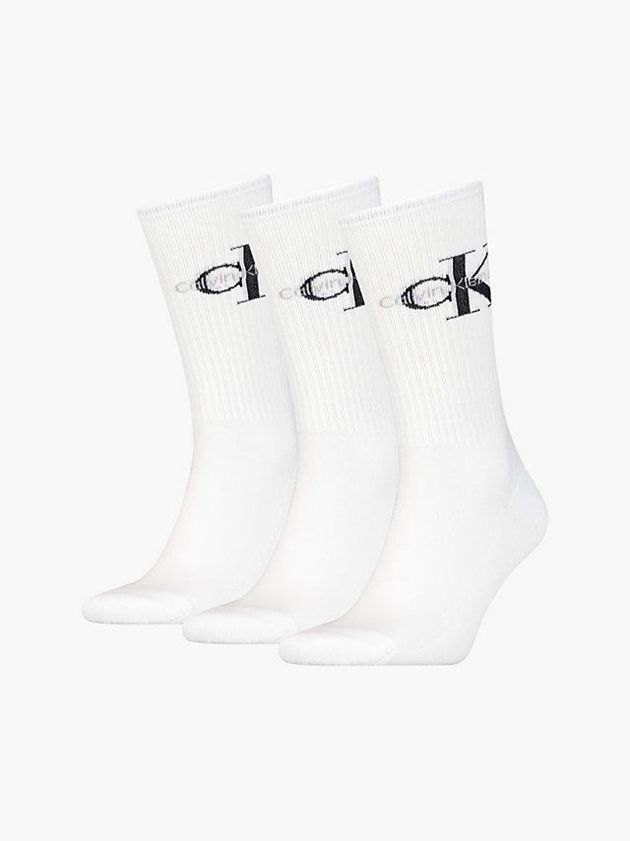 Calvin Klein USA 3 Pack Crew Mens Socks White 4851036-HV